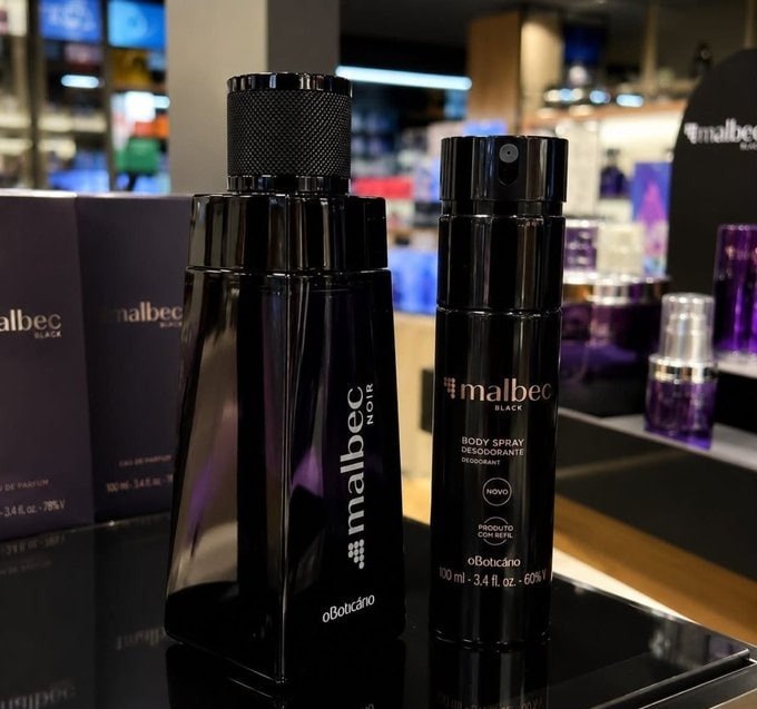 Malbec Black Kit Perfume Masculino Amadeirado Oriental + Body Spray