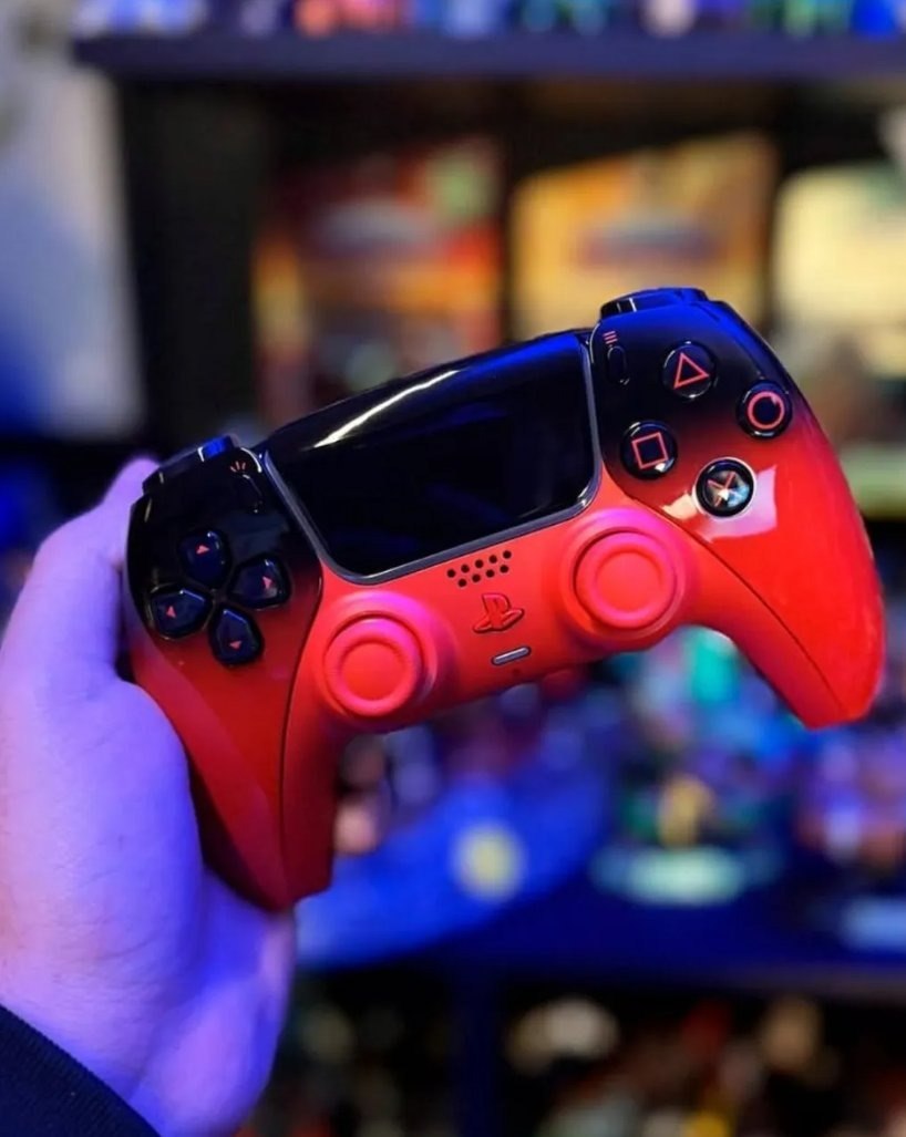 Controle sem fio PlayStation DualSense Techno Red