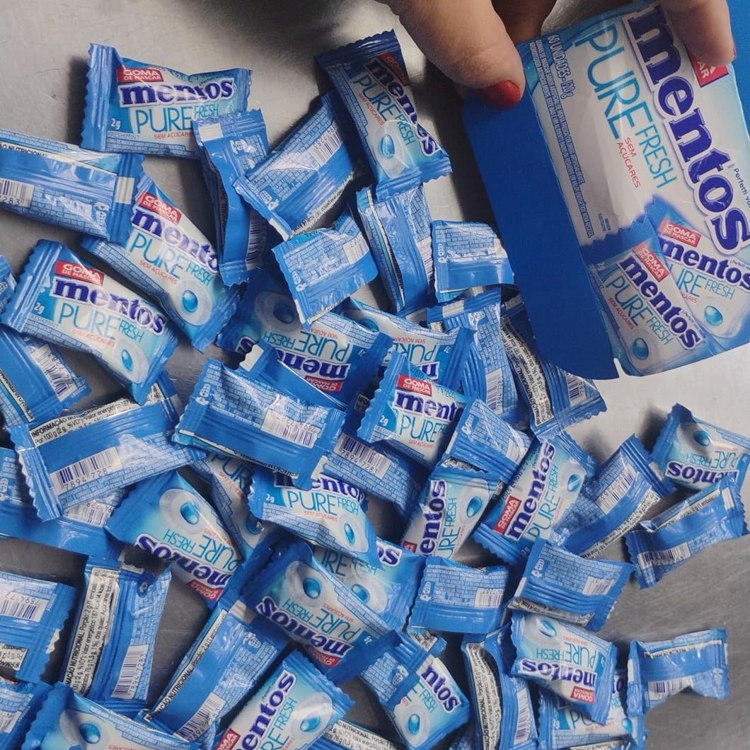 Mentos Pure Fresh Mint Goma de Mascar Sem Açúcar 60 Unidades