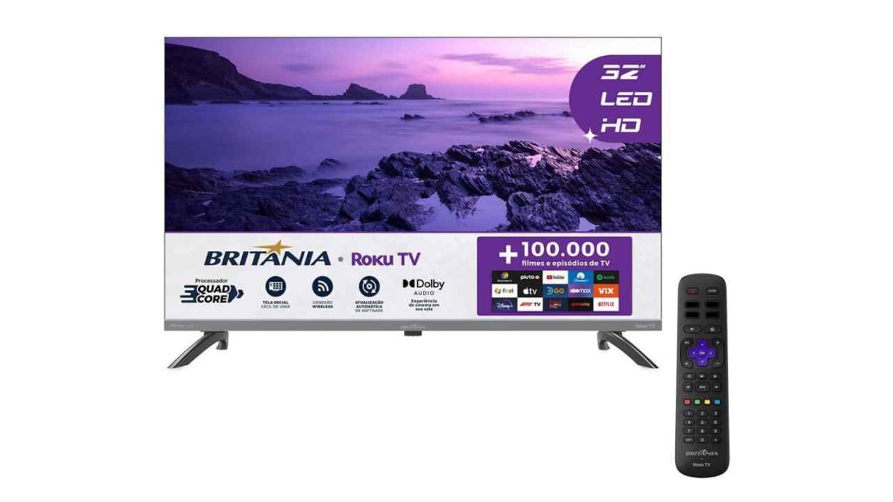 Smart TV Britânia 32" HD LED