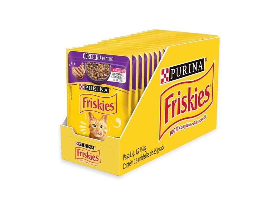 Pack Nestlé Purina Friskies Ração para Gatos Adultos 15 Sachês 85g