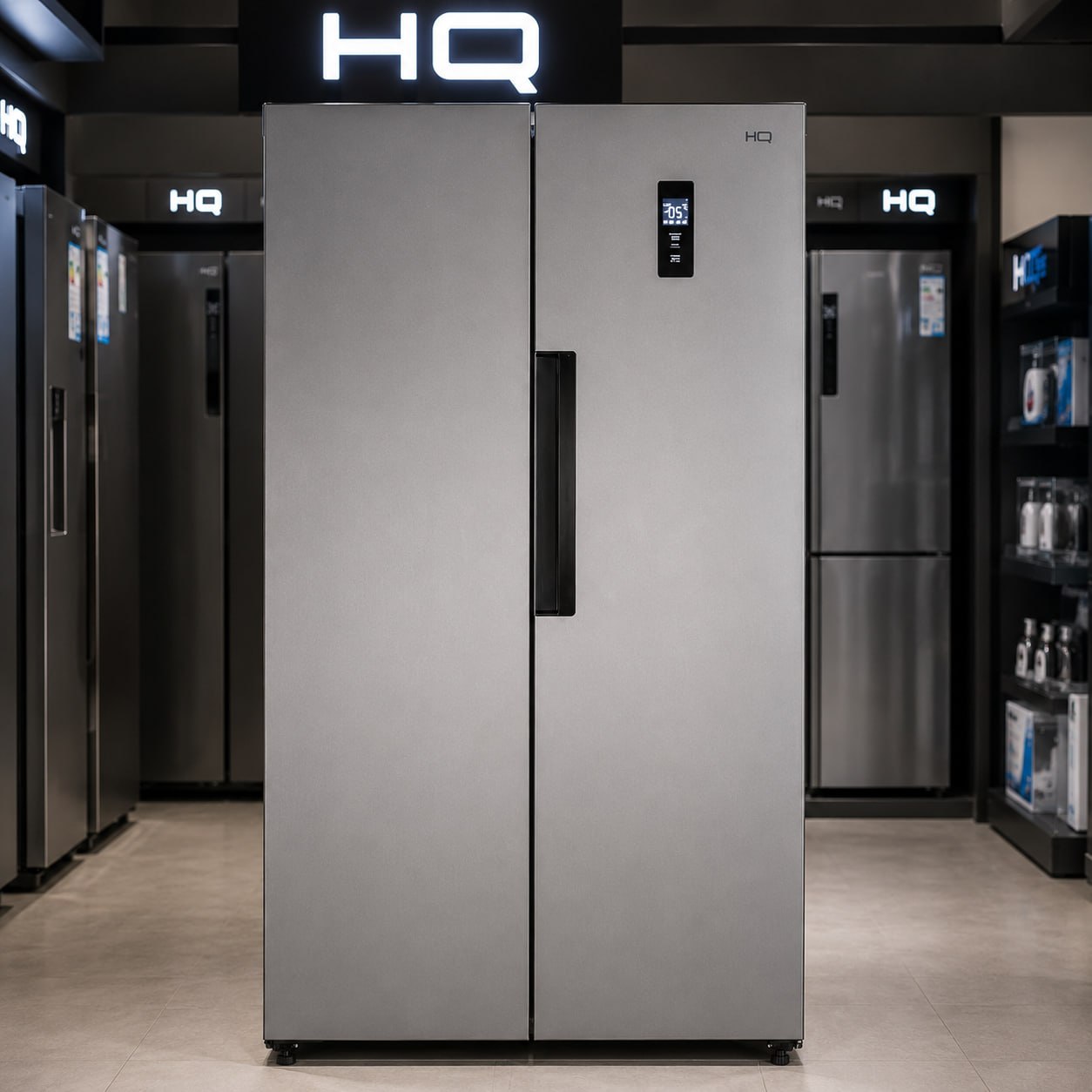 Geladeira HQ Frost Free Side By Side 460L Inox 220V