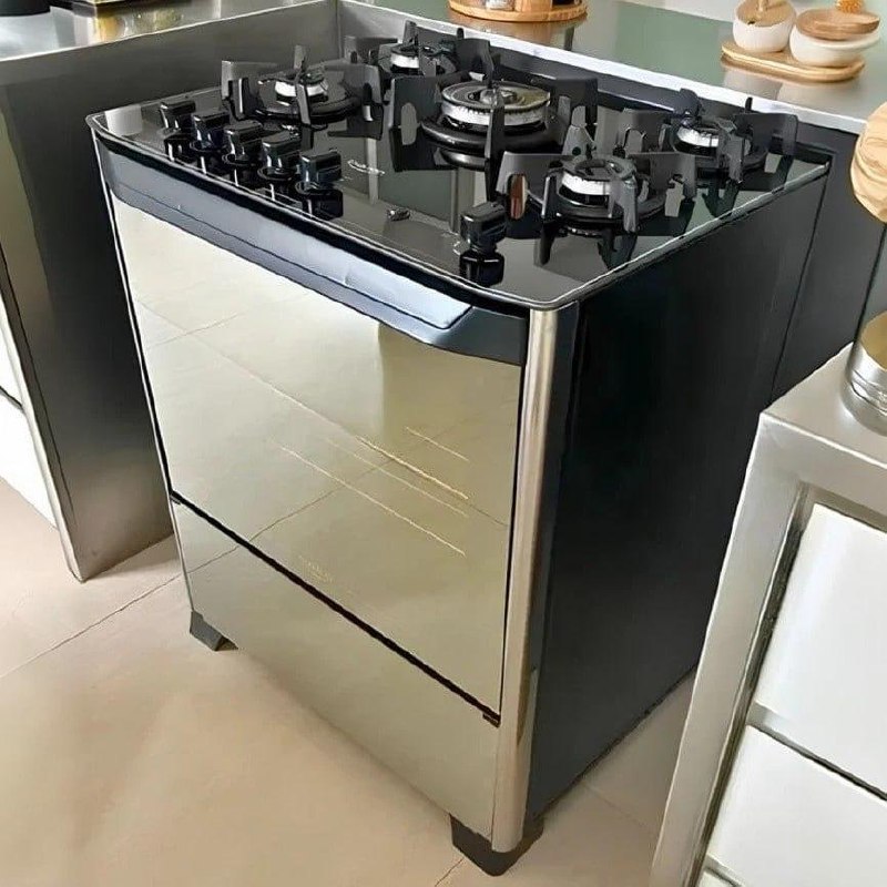 Fogão 5 Bocas Dako Magister Style com Mesa de Vidro