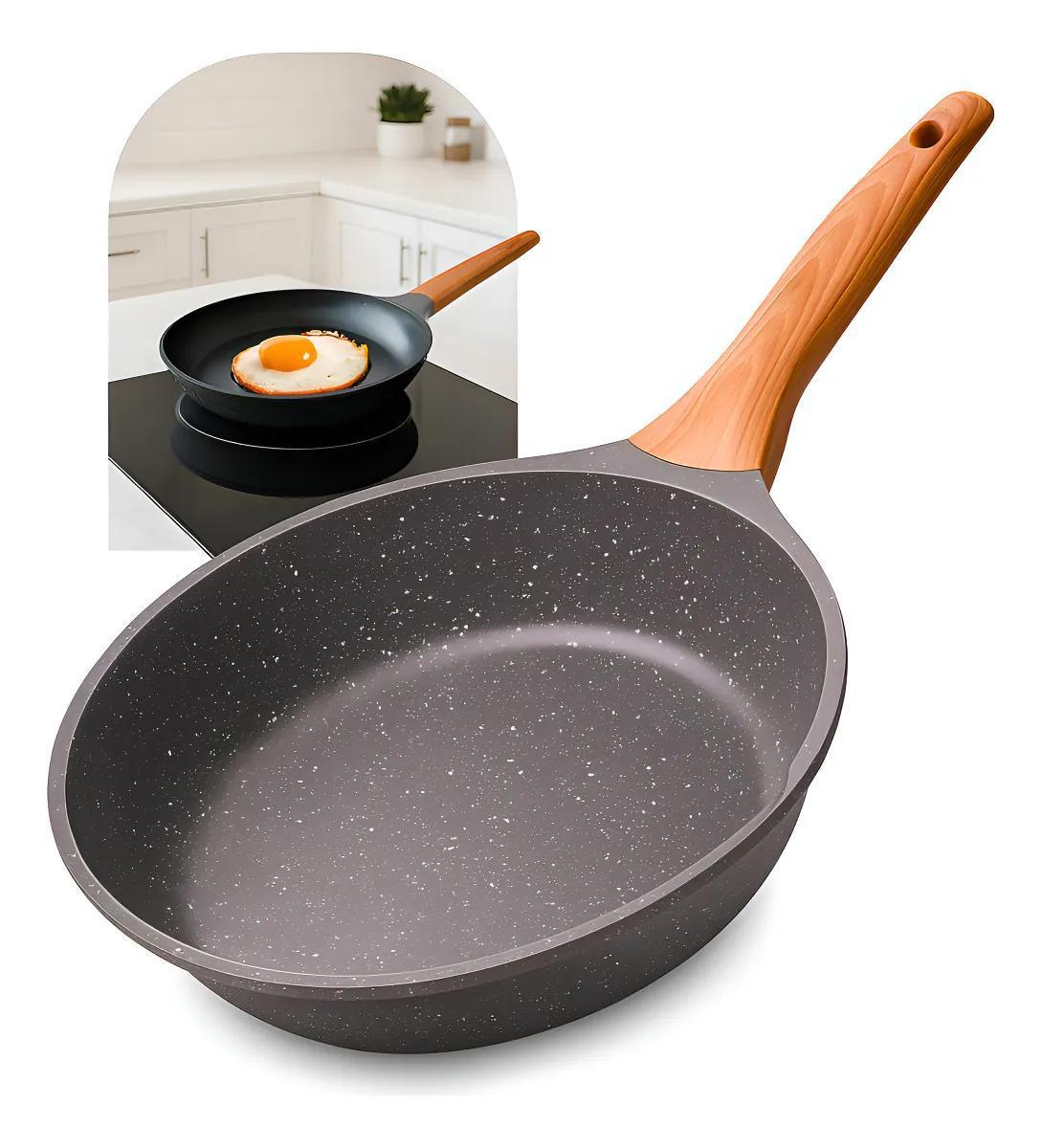 Frigideira Cerâmica Antiaderente Grande 24cm Dinda Home