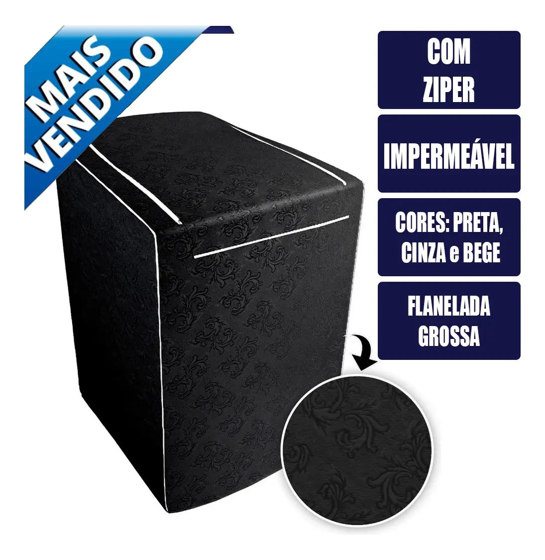 Capa para Máquina de Lavar com Zíper 10kg a 18kg