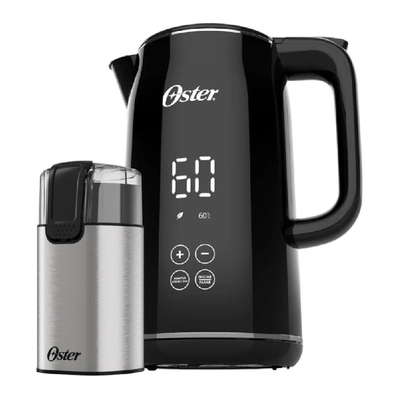 Kit Oster Chaleira Digital 1,7L + Moedor de Café Elétrico 127V