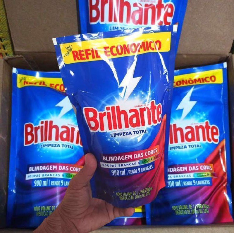 Refil Sabão Líquido Brilhante Limpeza Total 900ml