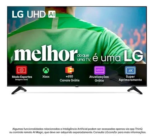 Smart TV LG UHD 50" UA75 HDR10 Pro com Processador α7 AI