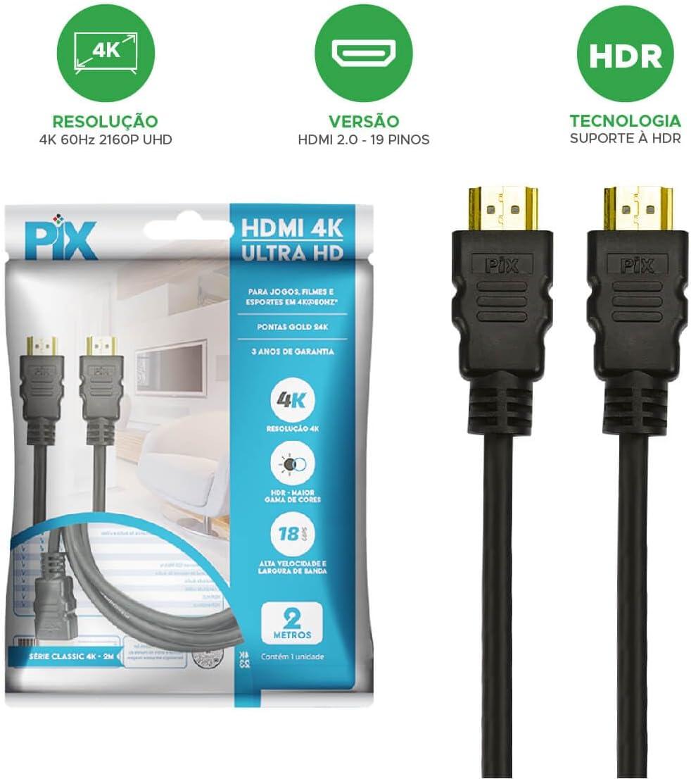 Cabo HDMI 2.0 4K HDR 19P 2M Gold