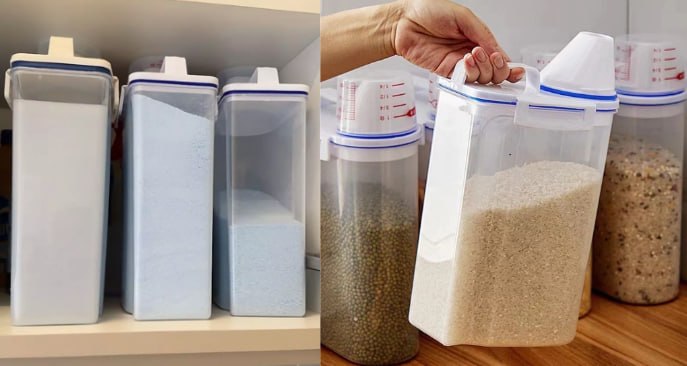 Pote Hermético 2.5L para Mantimentos e Lavanderia