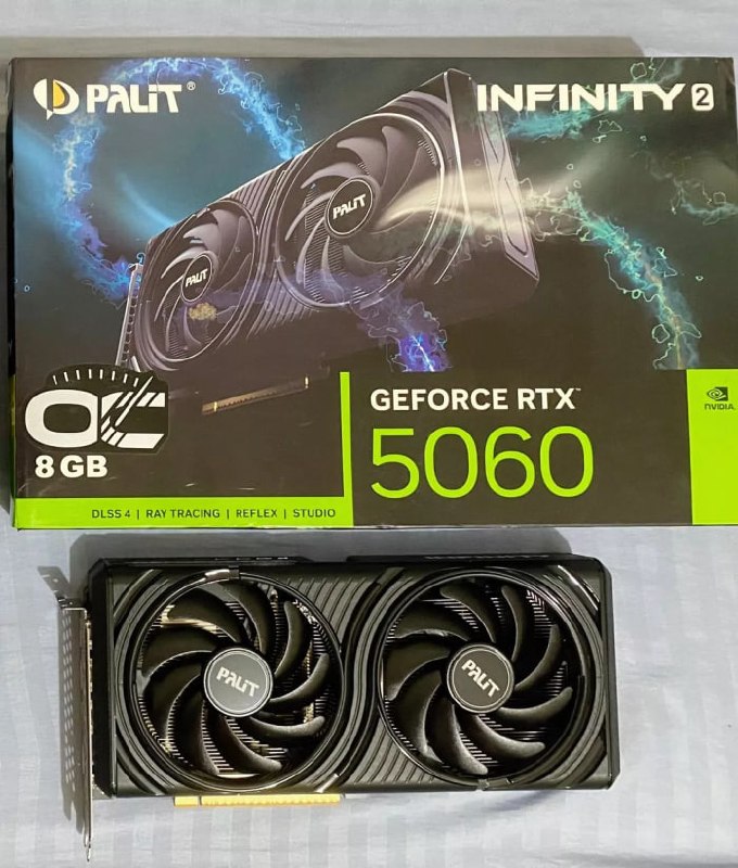 Placa de Vídeo NVIDIA GeForce PALIT RTX5060 8GB INFINITY 2 OC