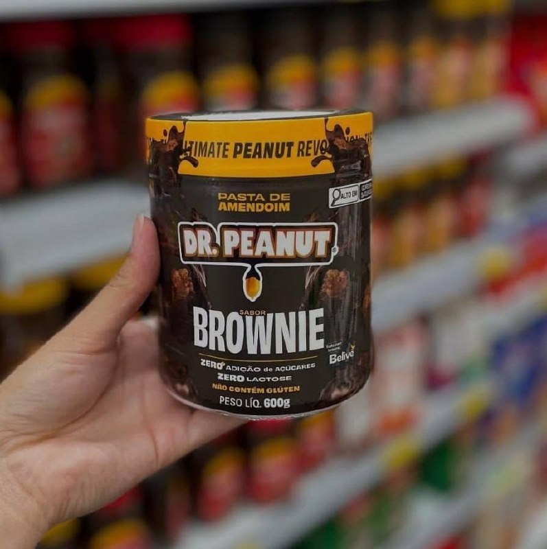 Pasta de Amendoim Dr. Peanut Brownie com Whey Protein 600g
