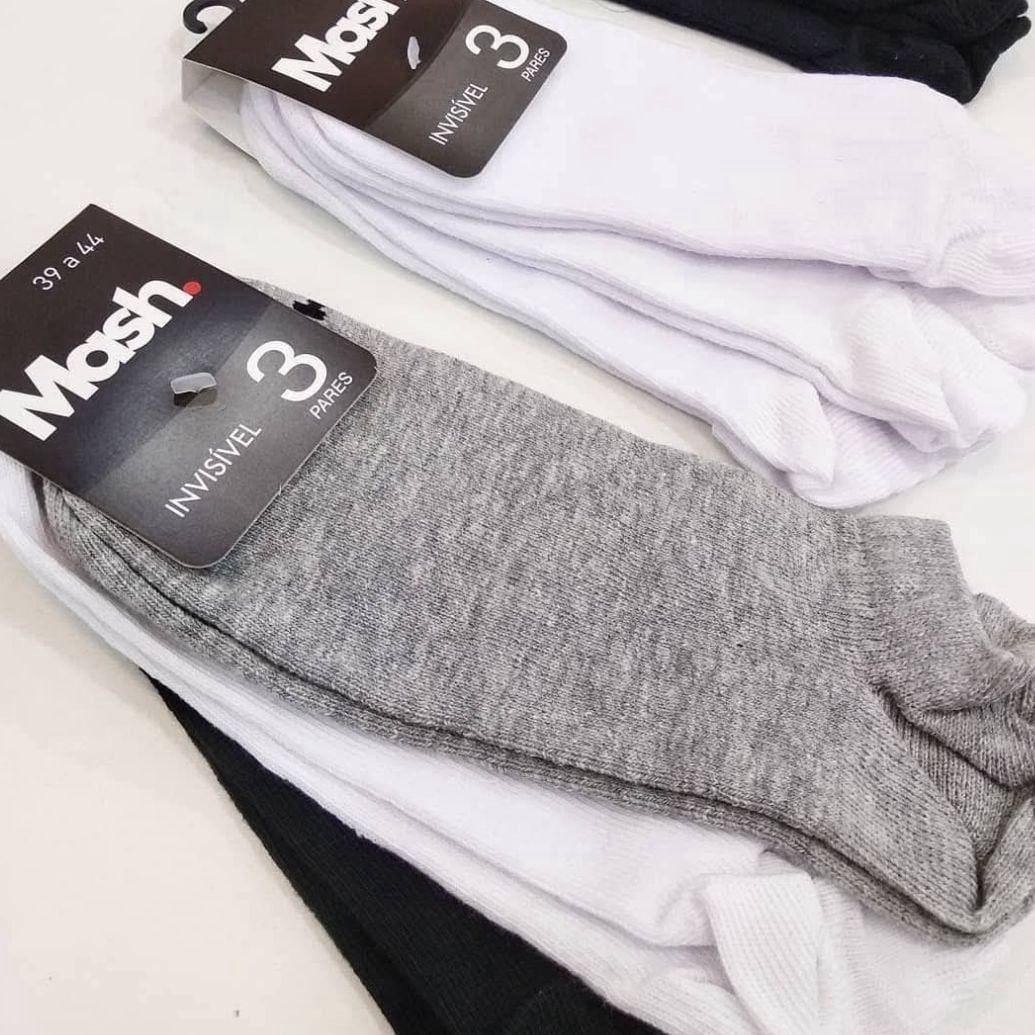 Kit 6 Pares de Meia Sport Mash Cano Curto Algodão