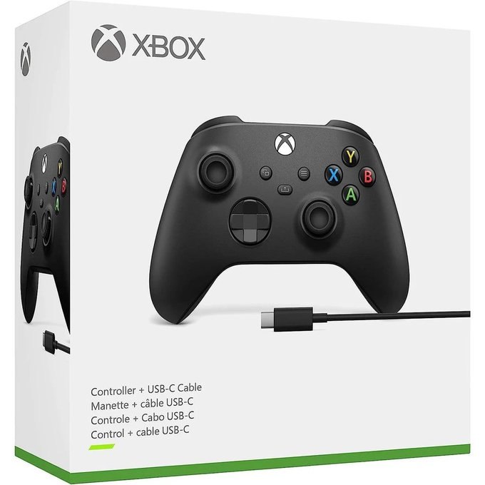 Controle Sem Fio Xbox Series + Cabo USB Preto