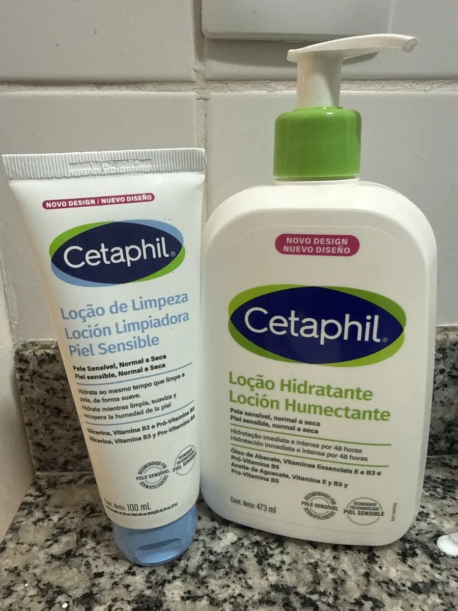 Kit Cetaphil Creme Hidratante 453g + Loção Limpeza 120ml