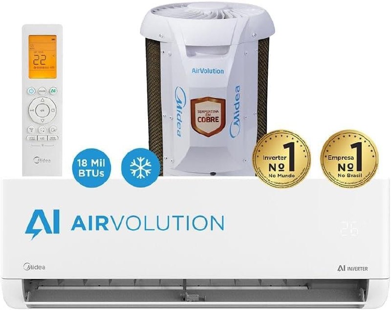 Ar-Condicionado Split Midea AirVolution Lite Inverter 18.000 BTUs