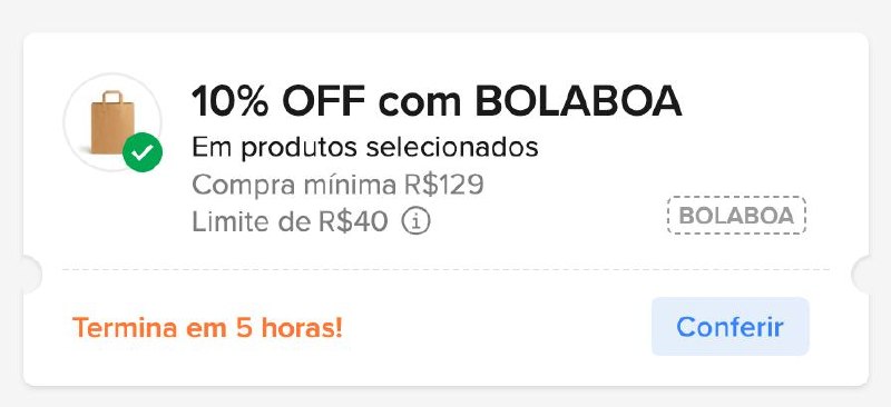 Cupom Mercado Livre 10% OFF