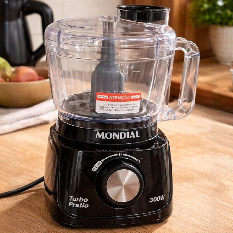 Mondial Mini Processador Turbo Pratic 300W Preto MP-16-B