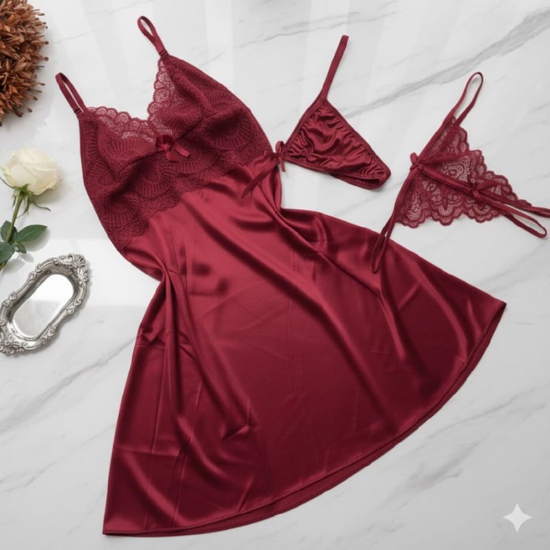 Kit Camisola Sem Bojo e 2 Calcinhas Sexy