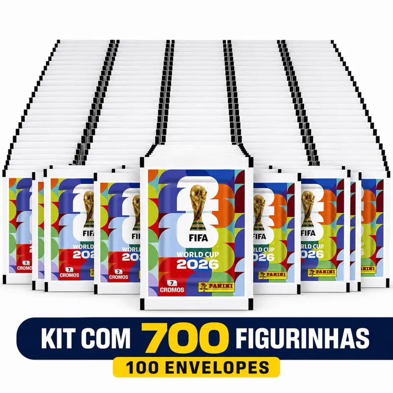 Figurinhas Panini Copa do Mundo 2026 - 100 Envelopes