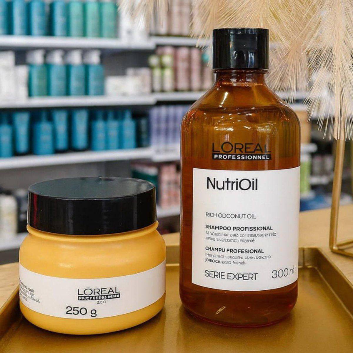 Kit L'Oréal Professionnel Expert NutriOil Shampoo 300ml + Máscara 250ml