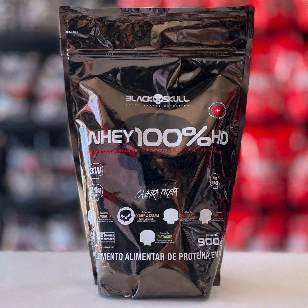 Whey 100% HD Black Skull 900g Chocolate