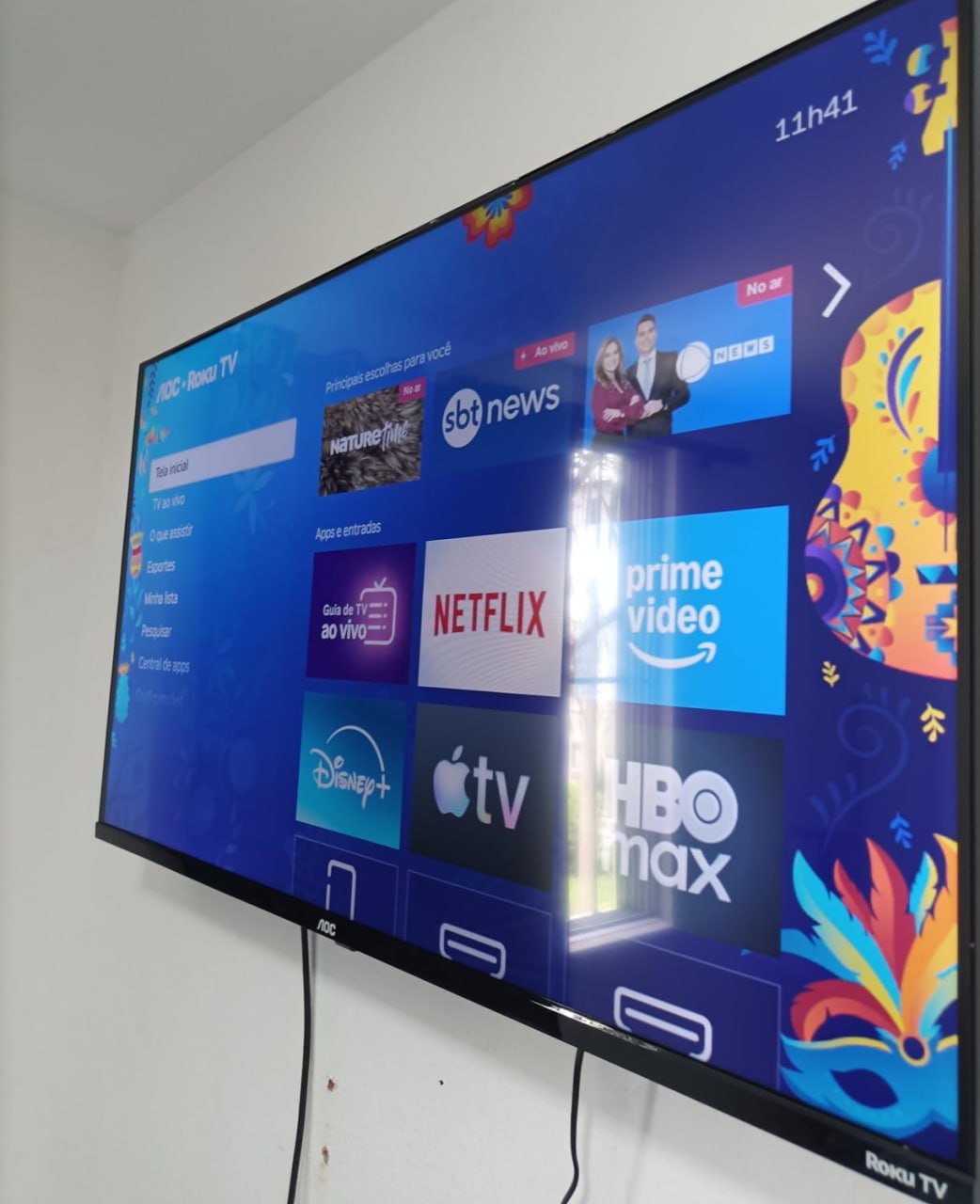 Smart TV 40" AOC Roku TV DLED Full HD