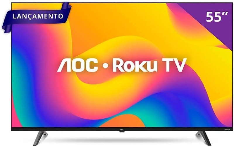 Smart TV AOC 55" LED 4K ROKU Wi-Fi 55U7045/78G