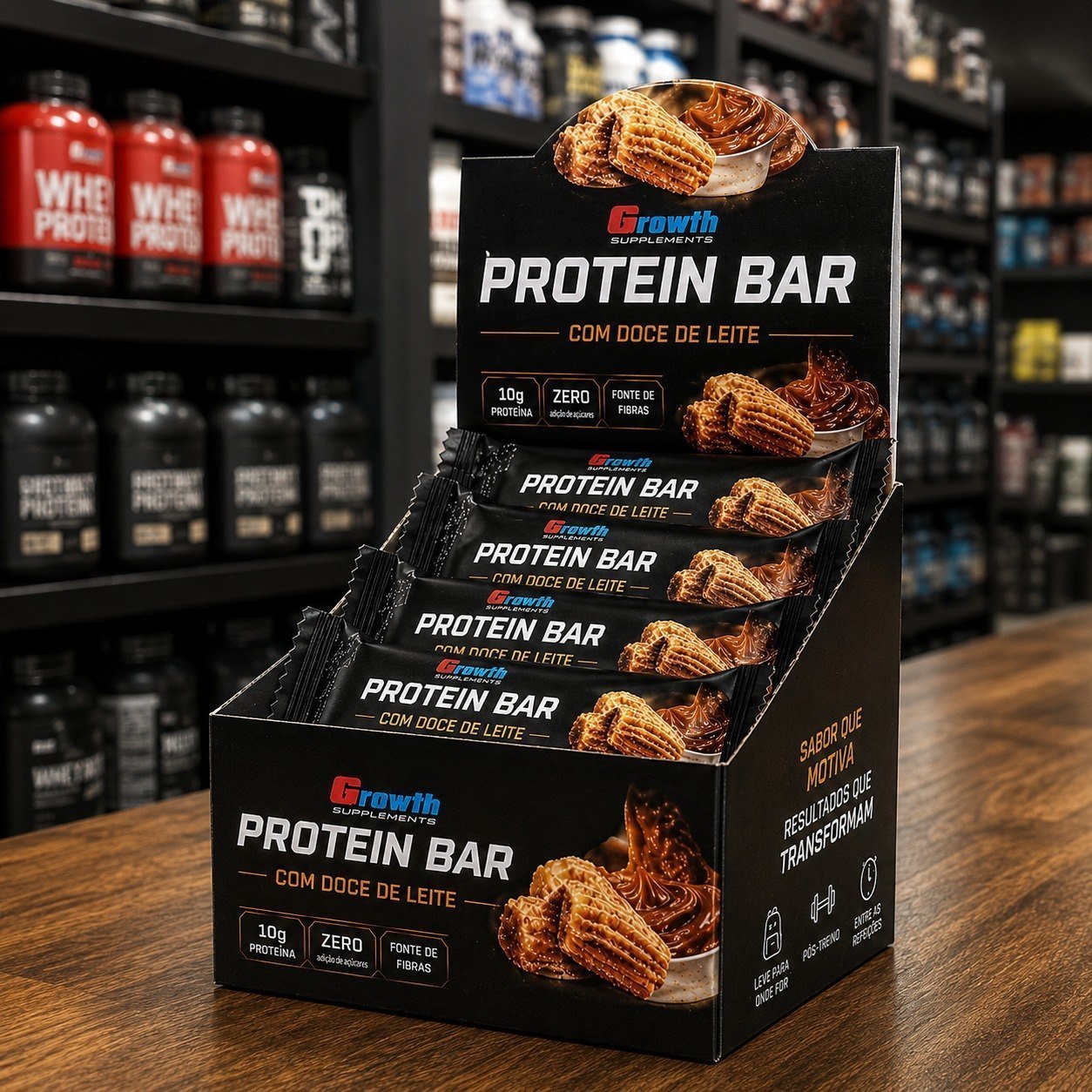 Barra de Proteína Growth Supplements Sabor Churros 12 Un.