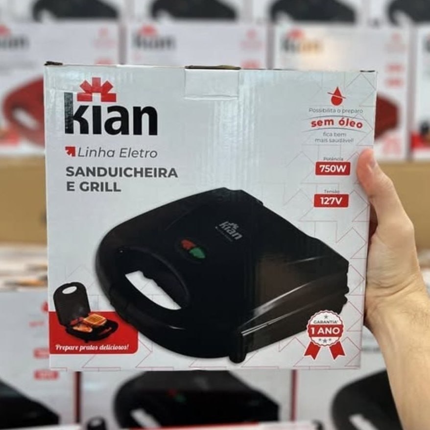 Sanduicheira Grill 2 em 1 Kian