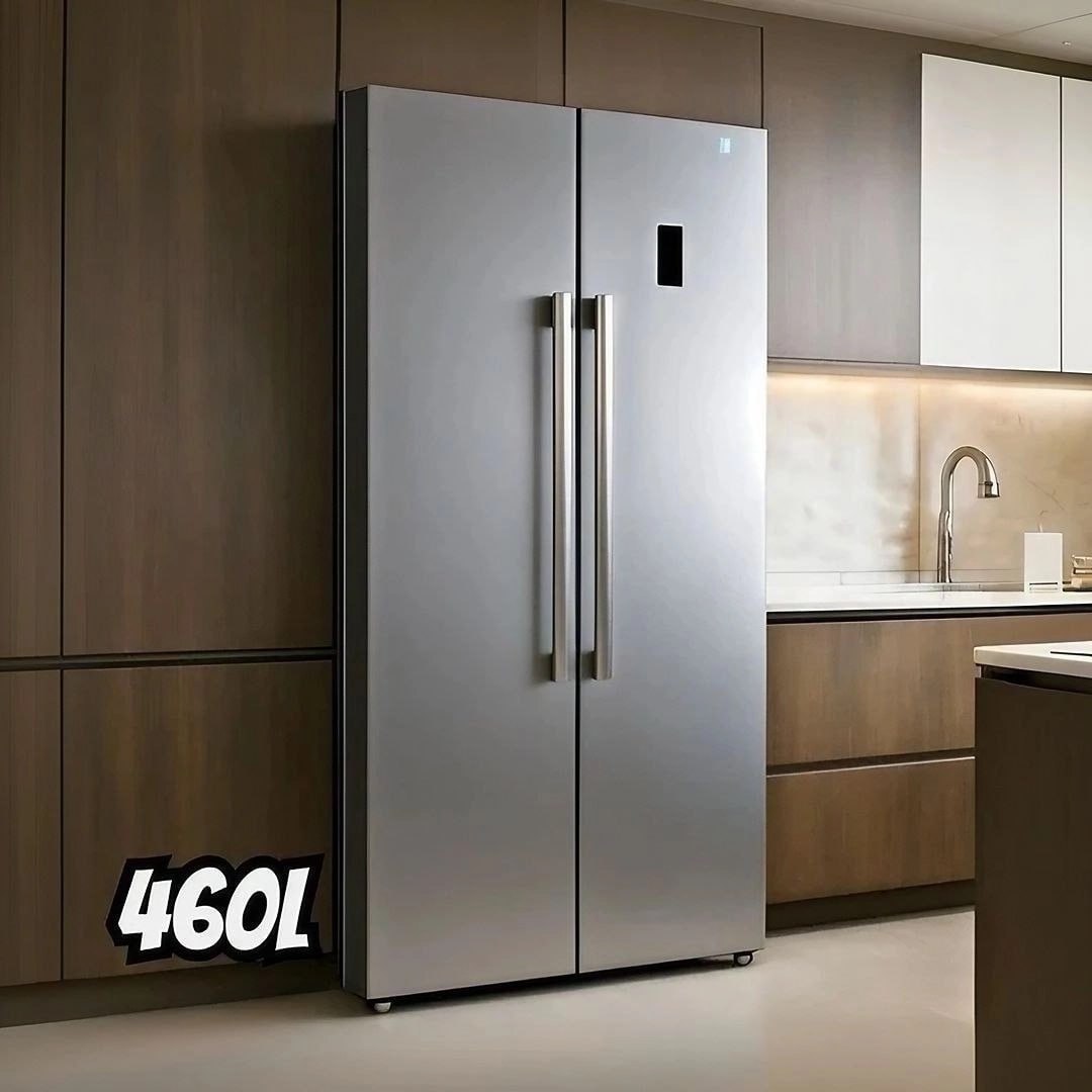 Geladeira Refrigerador HQ Frost Free Side By Side 460L Cinza 220V