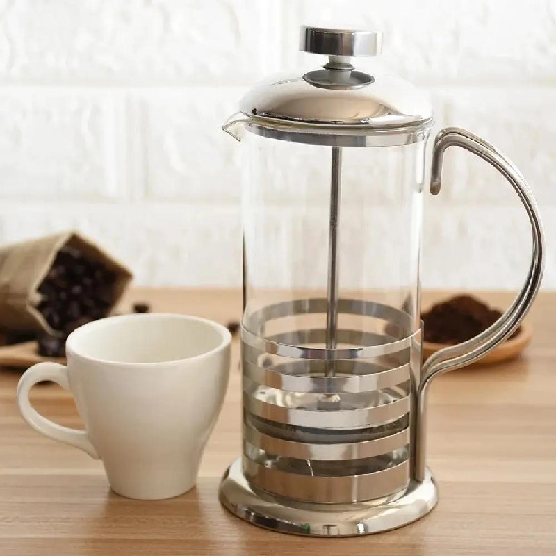 Cafeteira Francesa Inox 350ml Prateada com Acessórios Wincy