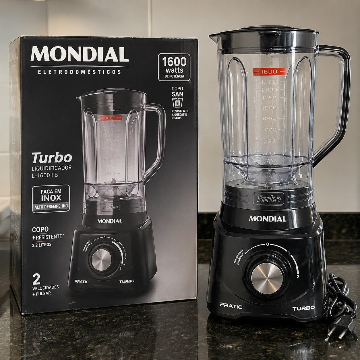 Liquidificador Pratic Turbo Mondial 550W (L-98-B/220v)