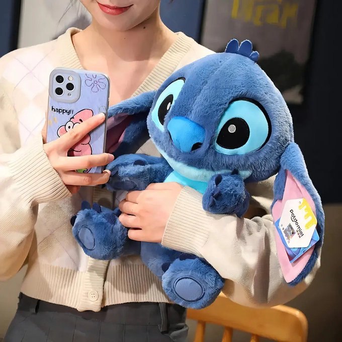 Stitch Urso Pelúcia Lilo e Stitch 35cm Antialérgico