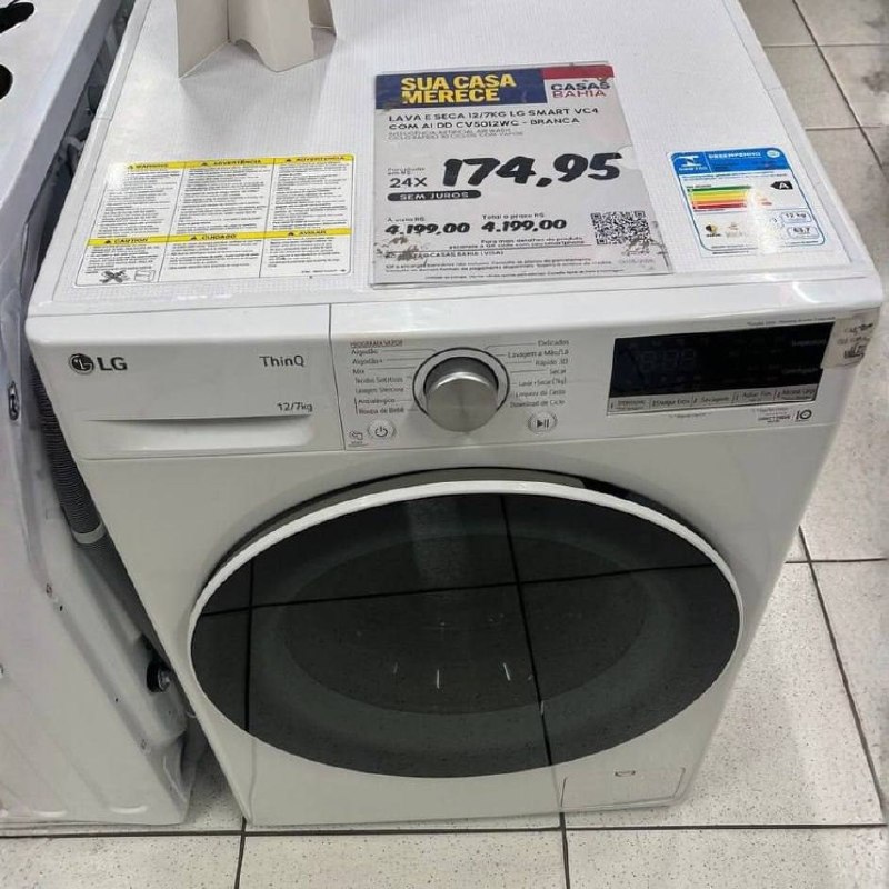 Lava e Seca LG Smart VC4 12kg 110v