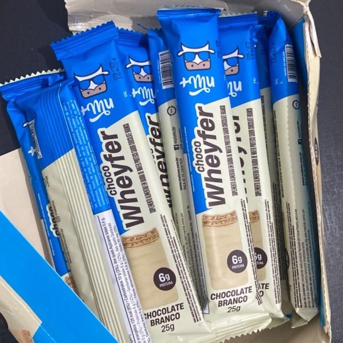 Chocowheyfer Wafer Proteico Chocolate Branco 6g Proteína - 12 unidades