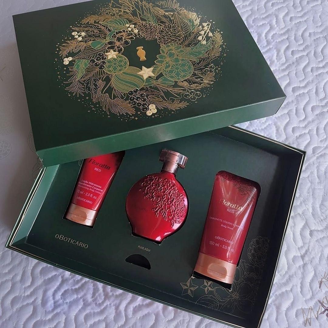 Kit Presente Feminino O Boticário Colônia Floratta Red 3 itens