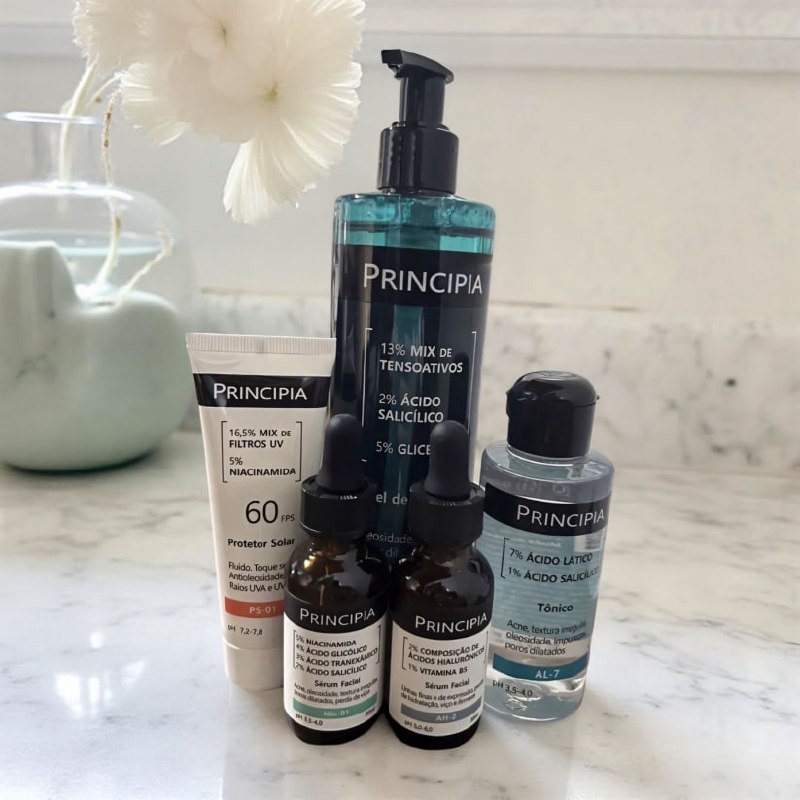 Kit Antiacne Avançado Principia GL-01 MIX-01 AH-2 AL-7 PS01