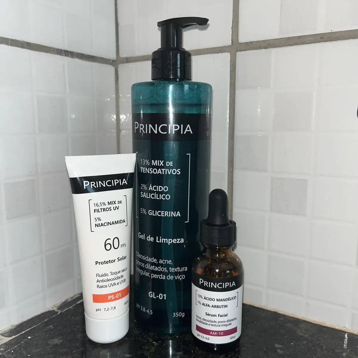 Kit Skincare Principia GL-01 + AM-10 + PS-01