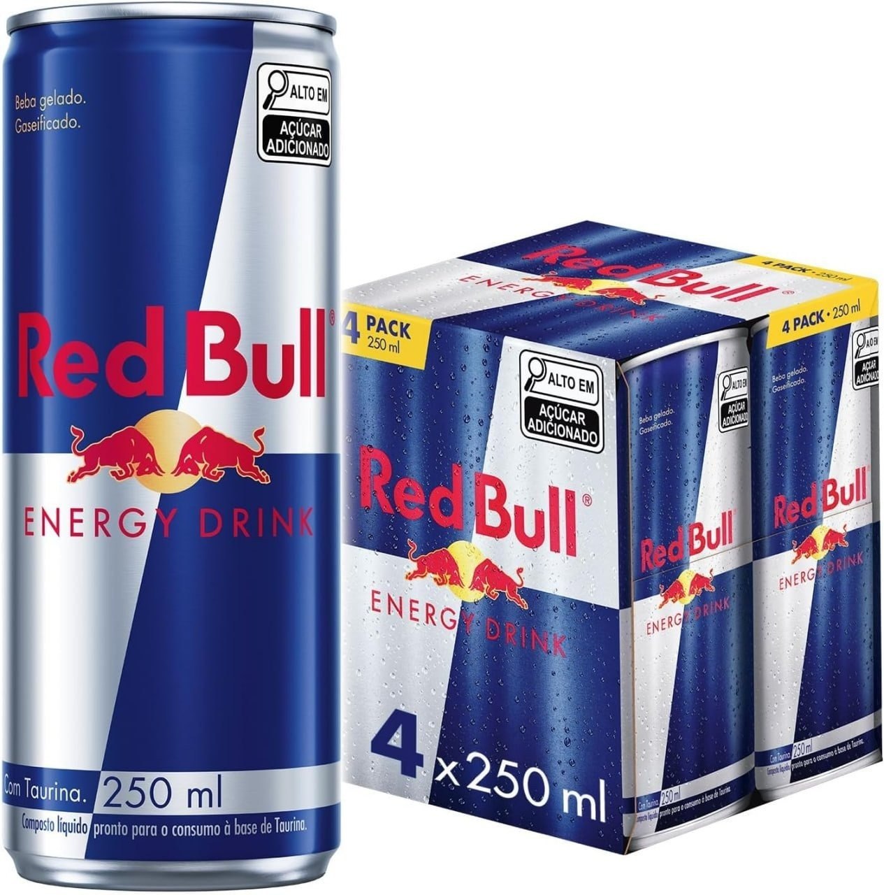 Red Bull Energético 250ml - Pacote com 4 Latas