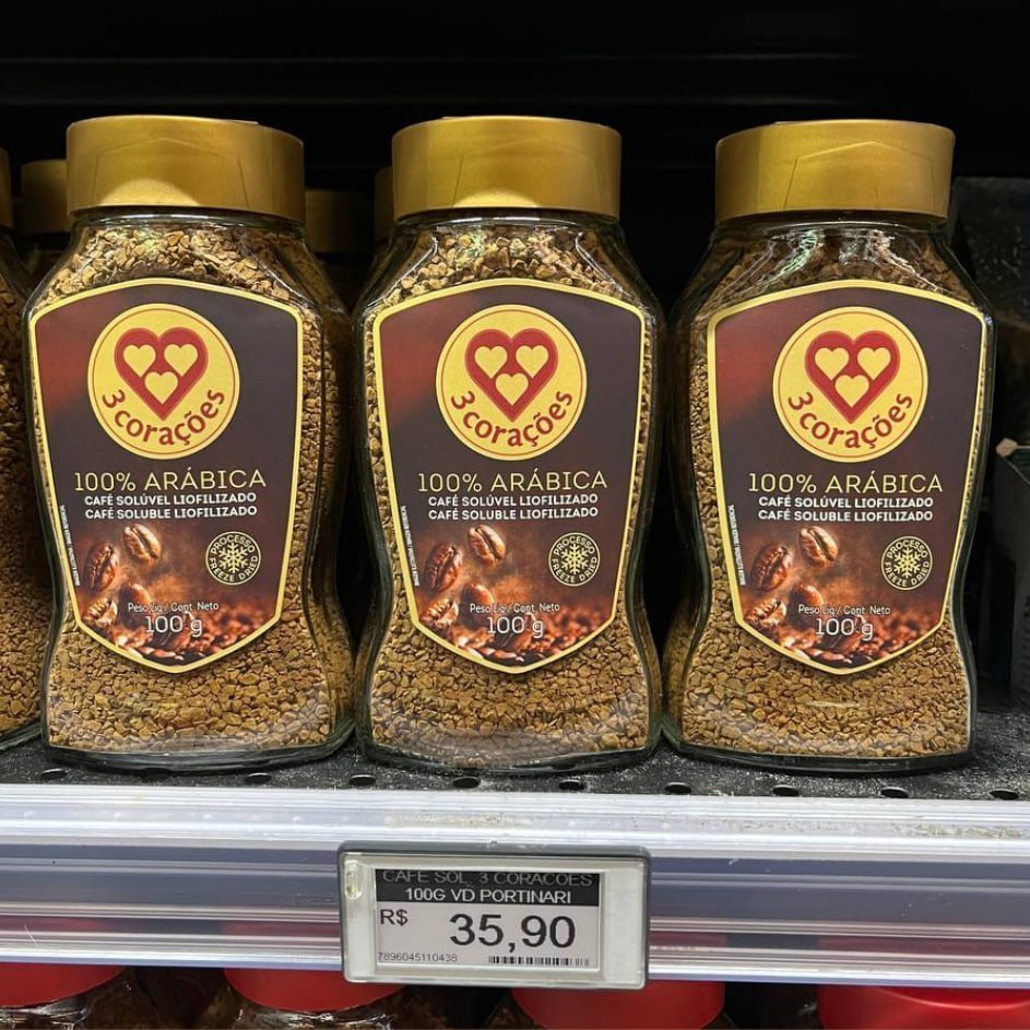 3 Corações Café Solúvel Liofilizado 100g