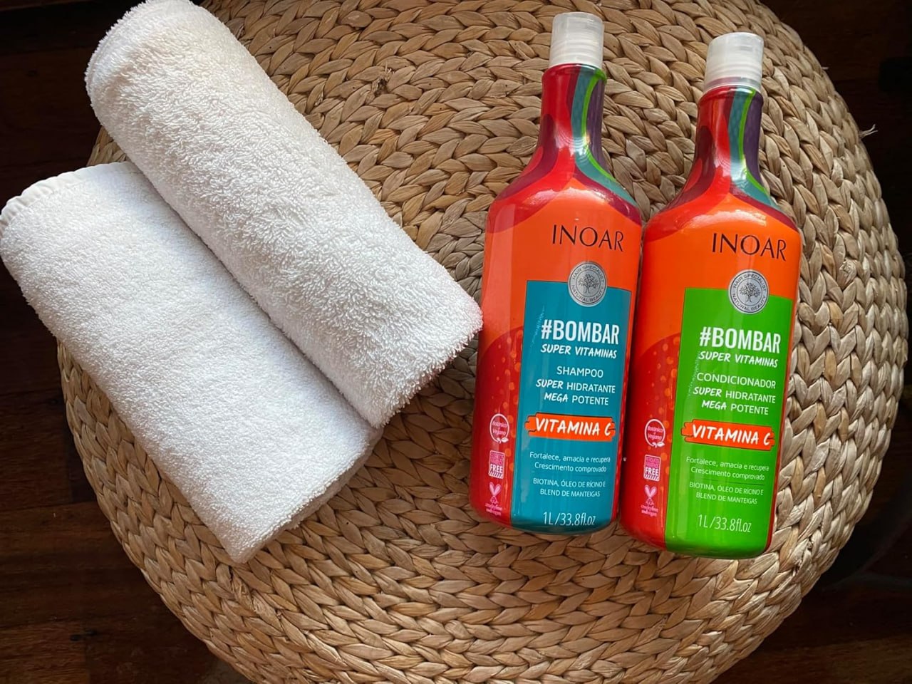 Kit Inoar #Bombar Super Vitaminas Shampoo 1L + Condicionador 1L
