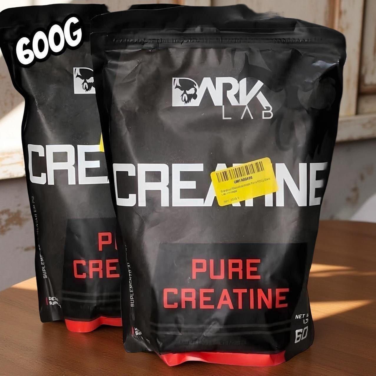 Creatina Monohidratada Pura 600g Dark Lab - 2 Unidades