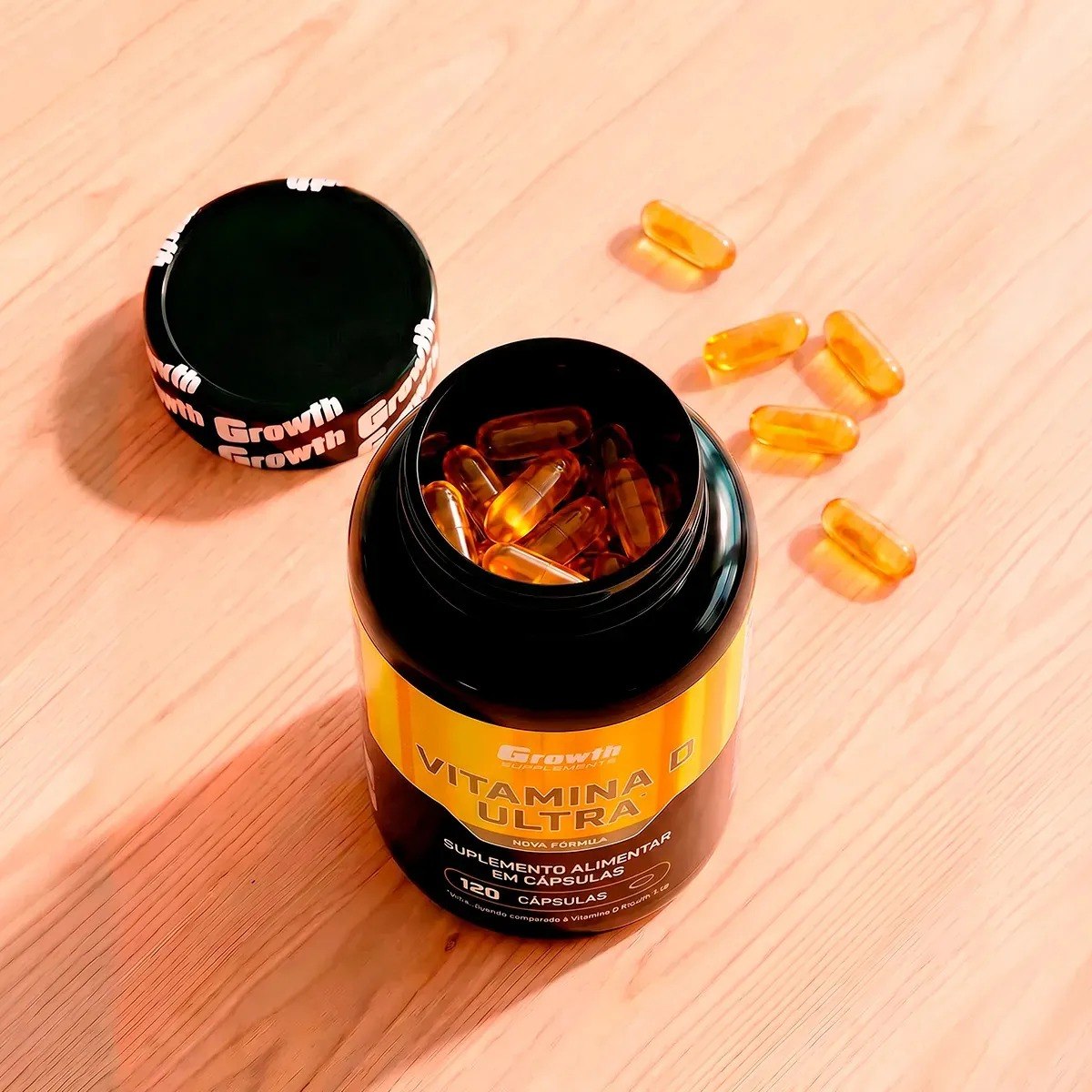 Vitamina D Ultra 2000ui 120 Cápsulas Growth Supplements