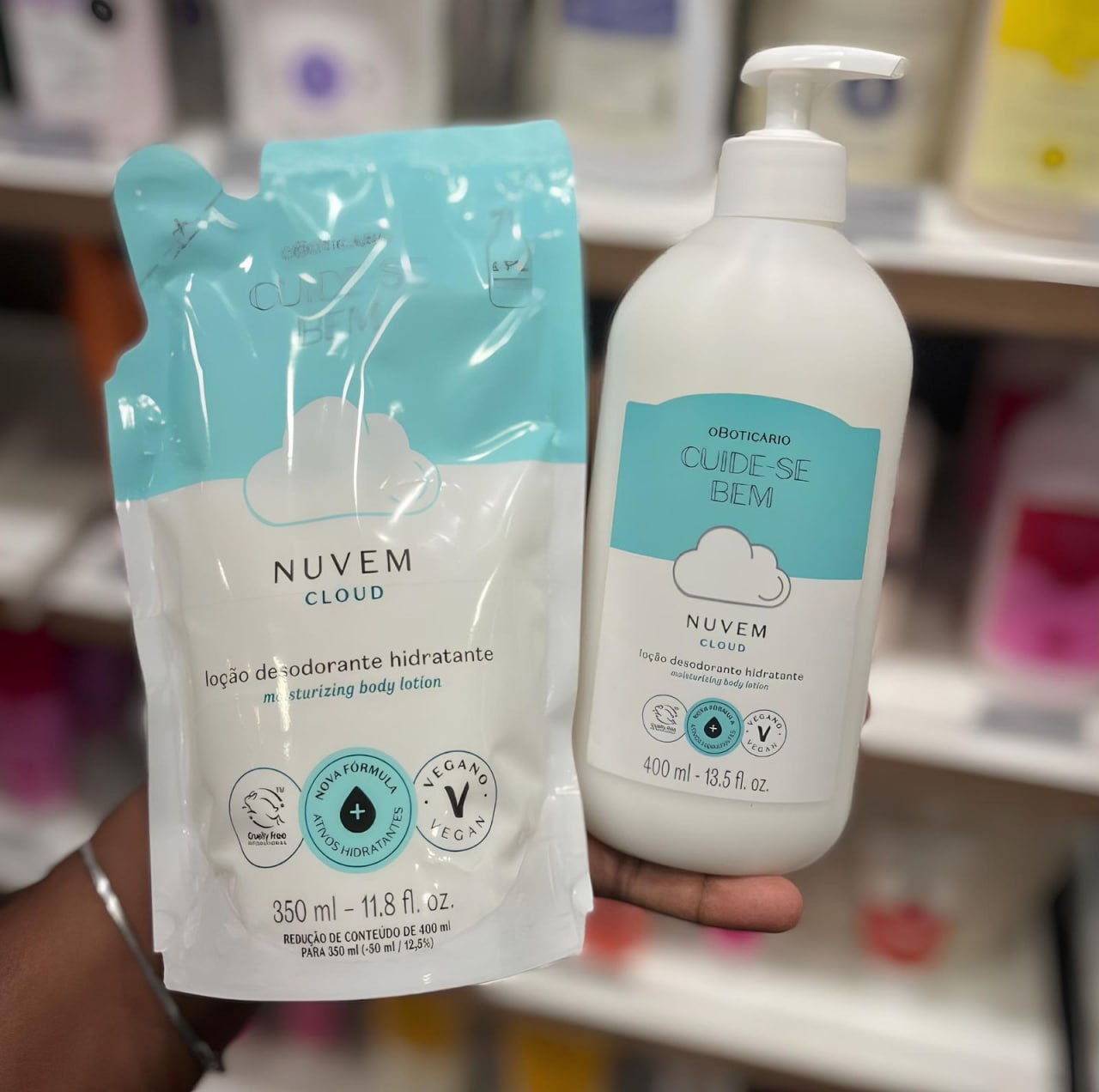 Kit O Boticário Cuide-se Bem Nuvem - Loção Corporal 400ml + Refil