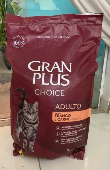 Ração GranPlus Choice Gatos Adultos Frango e Carne 10,1kg