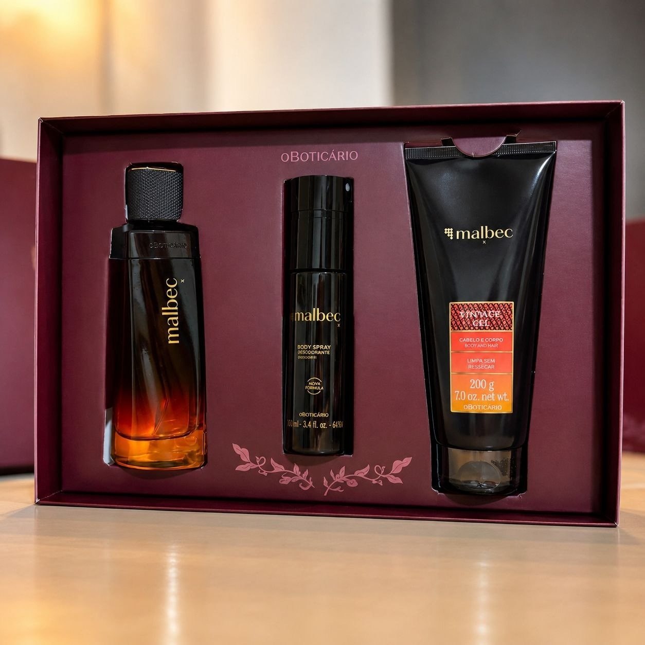 Kit Presente Malbec X O Boticário Masculino