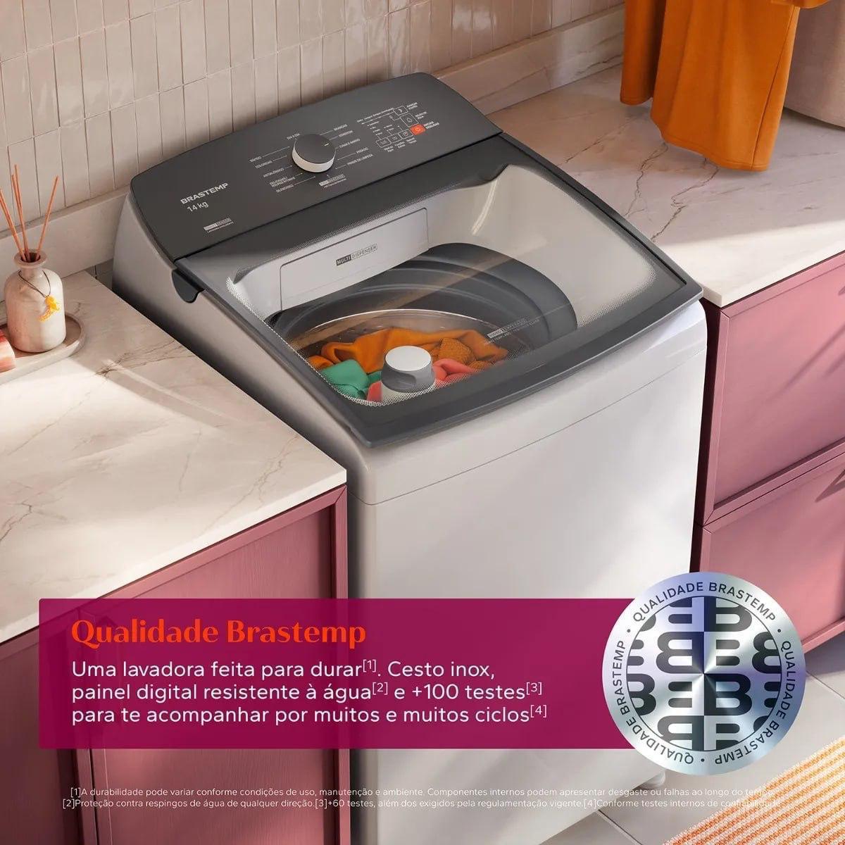 Máquina de Lavar Brastemp 14kg Smart Sensor Lavagem Rápida