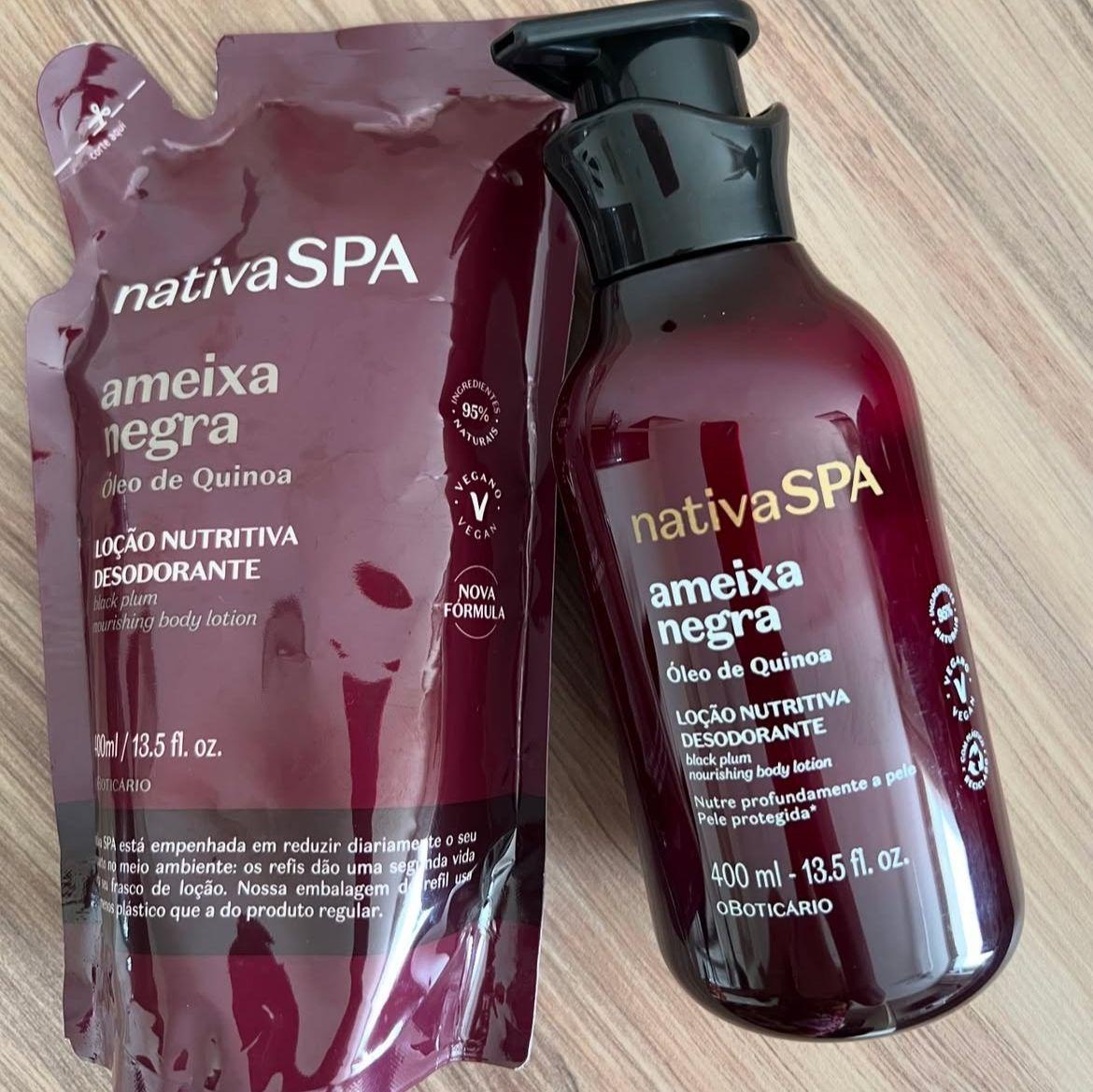 Combo Nativa Spa Loção Corporal Ameixa Negra 400ml + Refil 350ml
