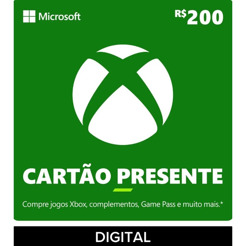 Gift Card Xbox R$ 200